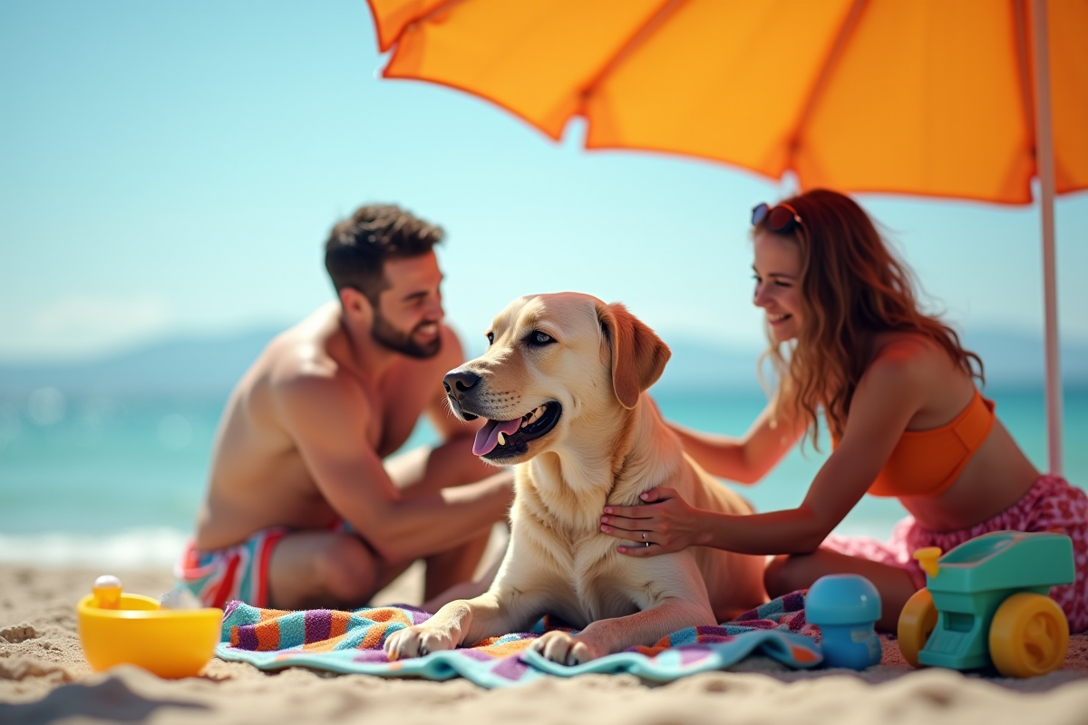 chien plage