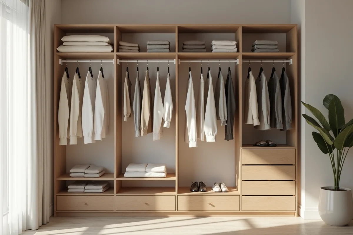 Vêtements minimalistes organisés selon la méthode vestimentaire 333