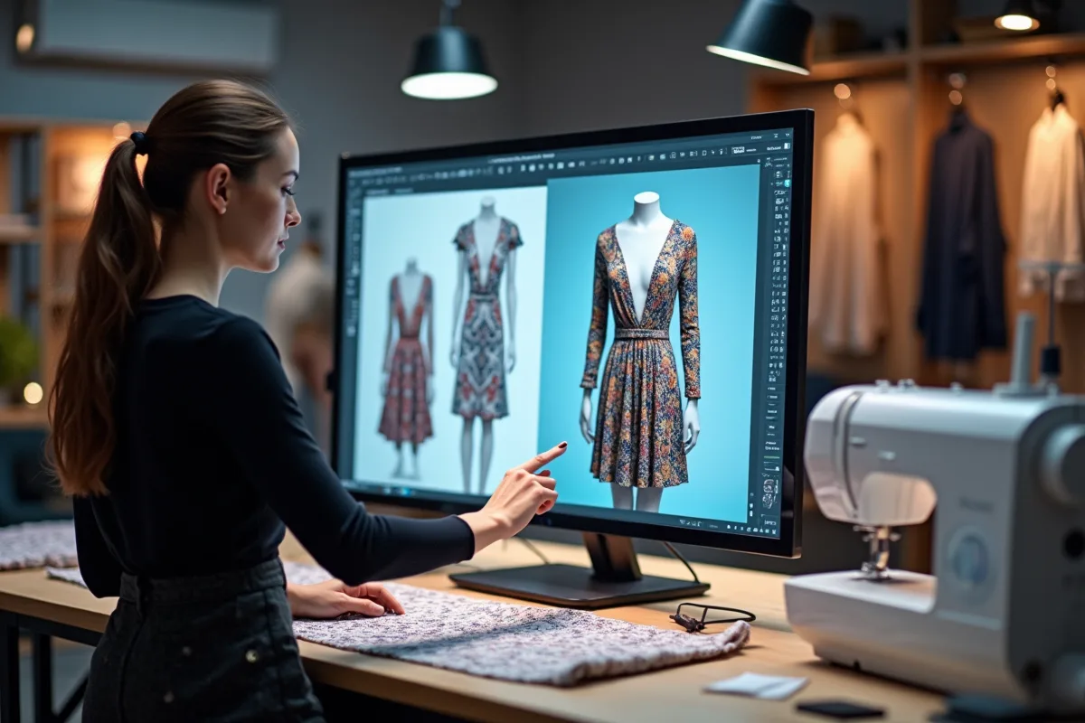 Création de vêtements avec technologie de design textile moderne