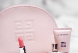 pink nail polish on pink leather pouch